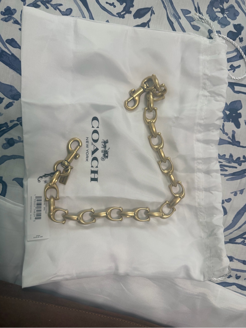 Coach Oversized Gold Link Chain Strap
